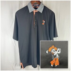 Oklahoma State Cowboys Golf Shirt Men's Large Pistole Pete Swinging